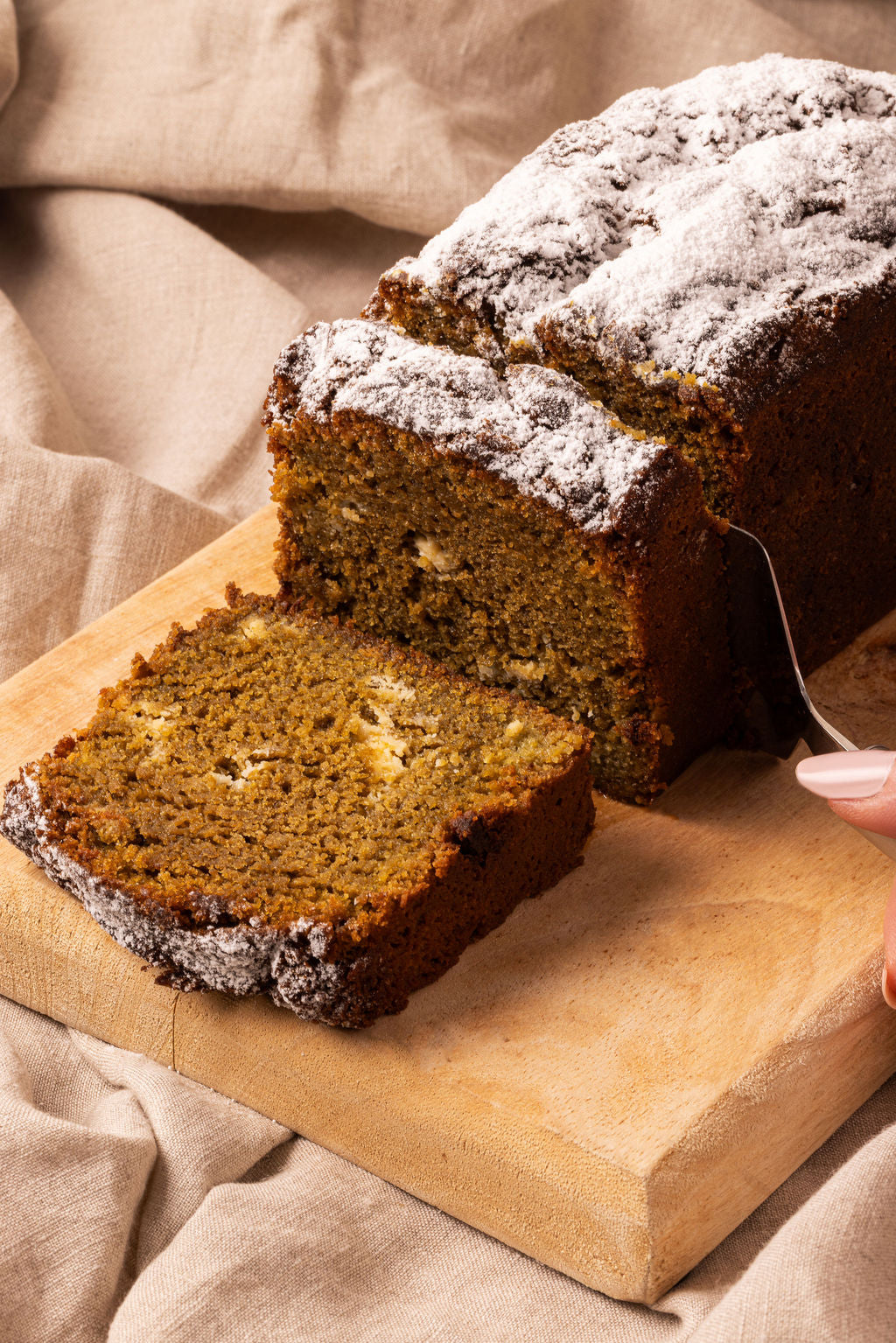 Panqué Matcha con Chocolate Blanco